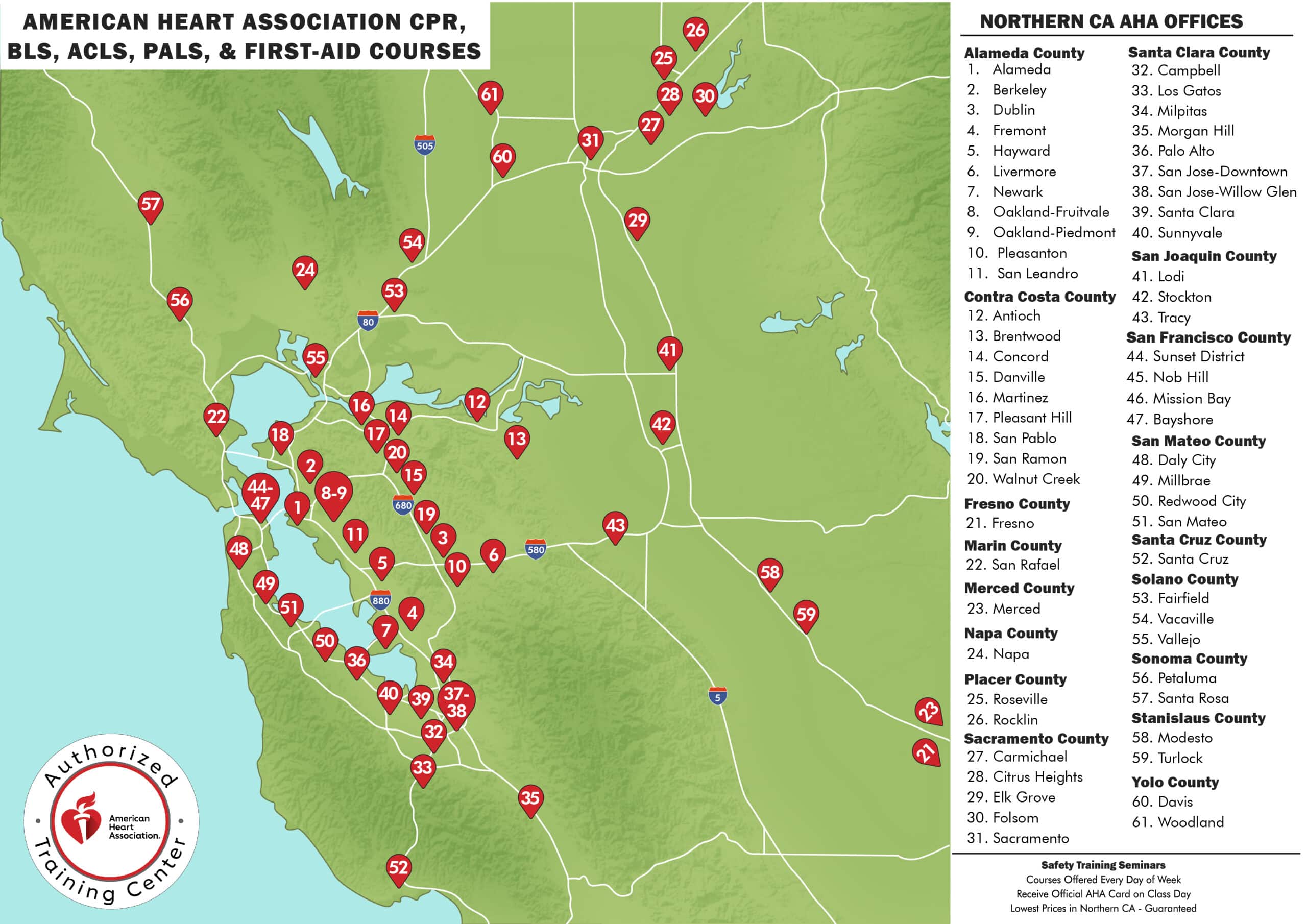 bay area cpr directory map